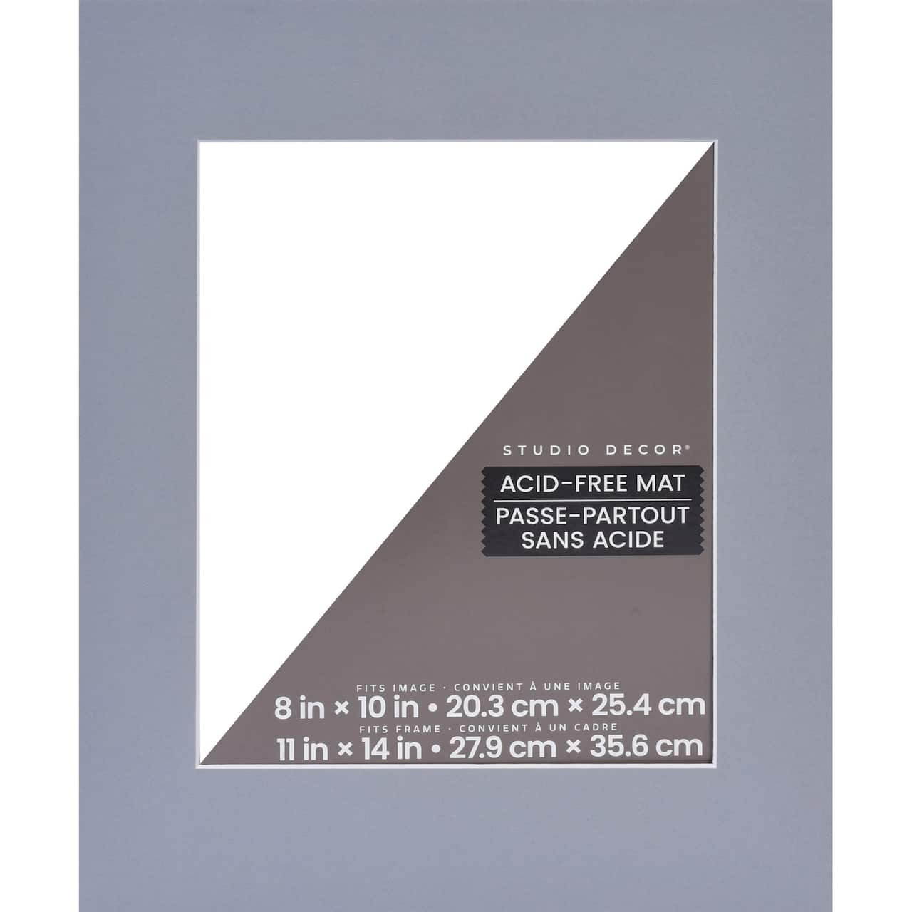 11" x 14" Light Grey Mat, 8" x 10" Opening Size by Studio Décor®